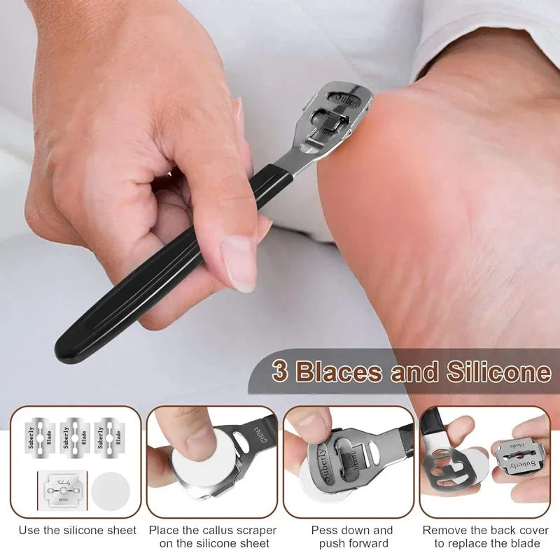 27PCS Foot Care Pedicure & Manicure Kit – Stainless Steel Tools for Exfoliating, Callus Removal & Nail Care