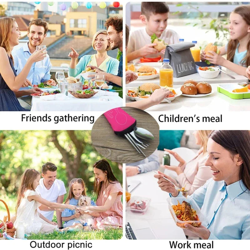 Portable Tableware Storage Bag – Travel Cutlery Pouch for Fork, Spoon, Knife (Without Tableware)