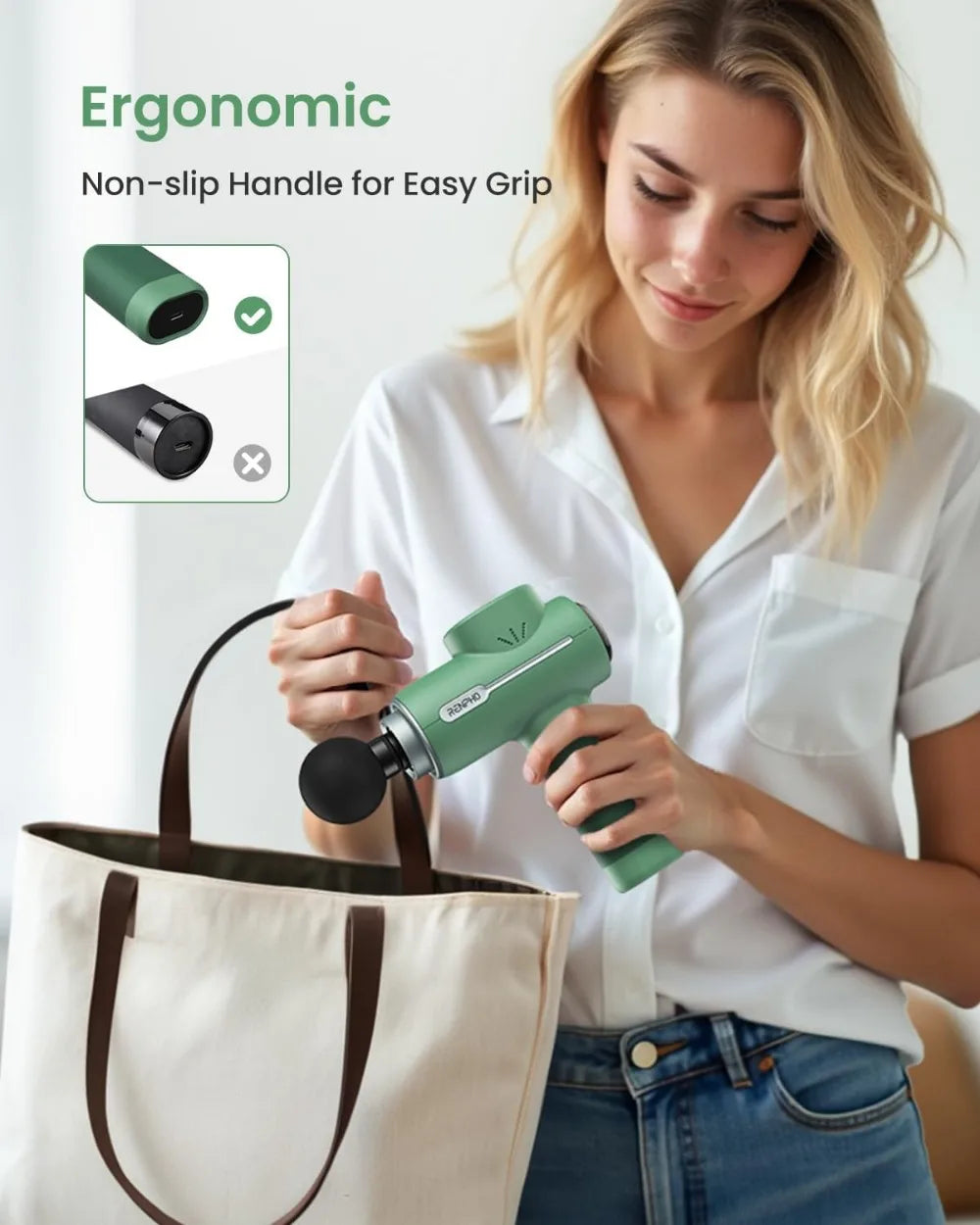 Massage Gun Deep Tissue, FSA HSA Eligible Portable Percussion Massager for Back and Neck, Gifts for Men and Women