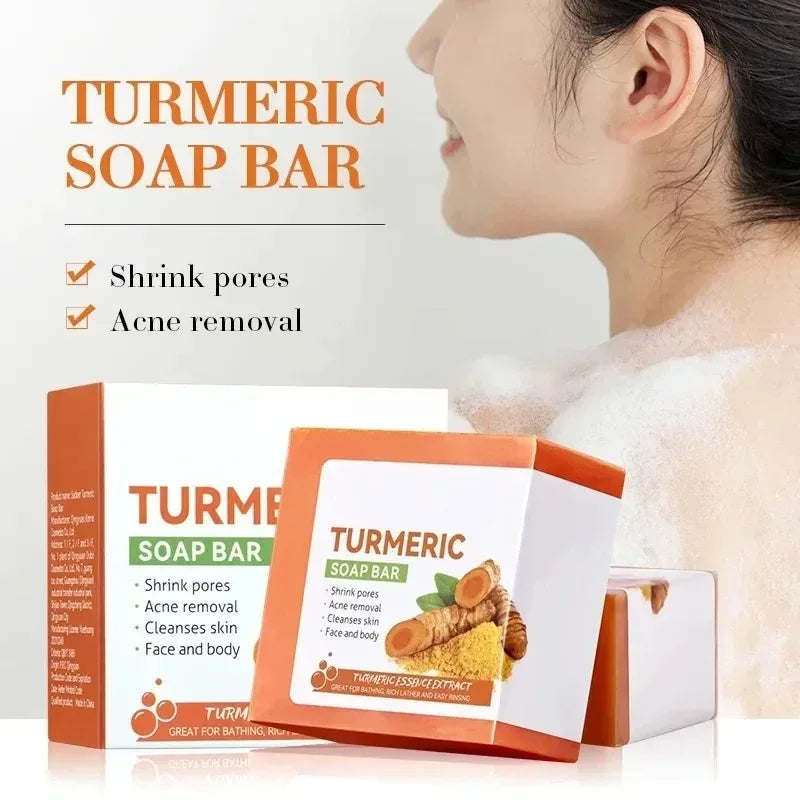 Handmade Turmeric Soap – Natural Body Cleanser for Skin Lightening, Dark Underarm & Leg Brightening, and Tender Skin Care