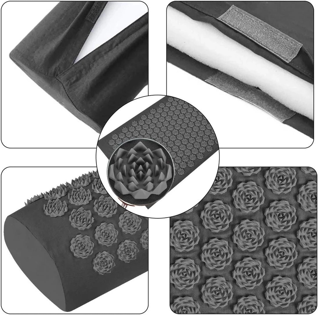 Acupressure Yoga Mat – Kuznetsov’s Applicator Cushion with Spikes, Sensi Massage Body Needles, and Foot Massager for Fitness & Relaxation