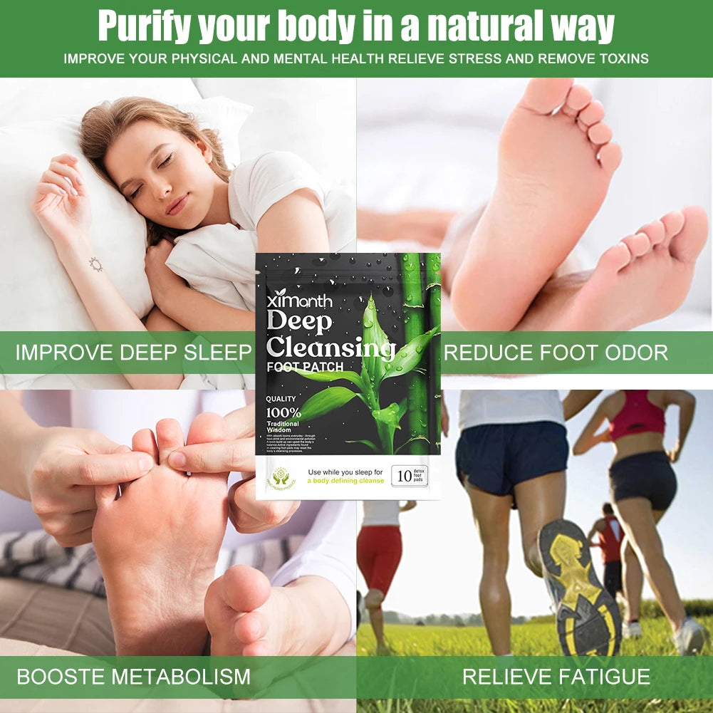 Natural Herbal Detox Foot Patches – 10-100PCS with Wormwood & Artemisia for Body Cleansing & Stress Relief