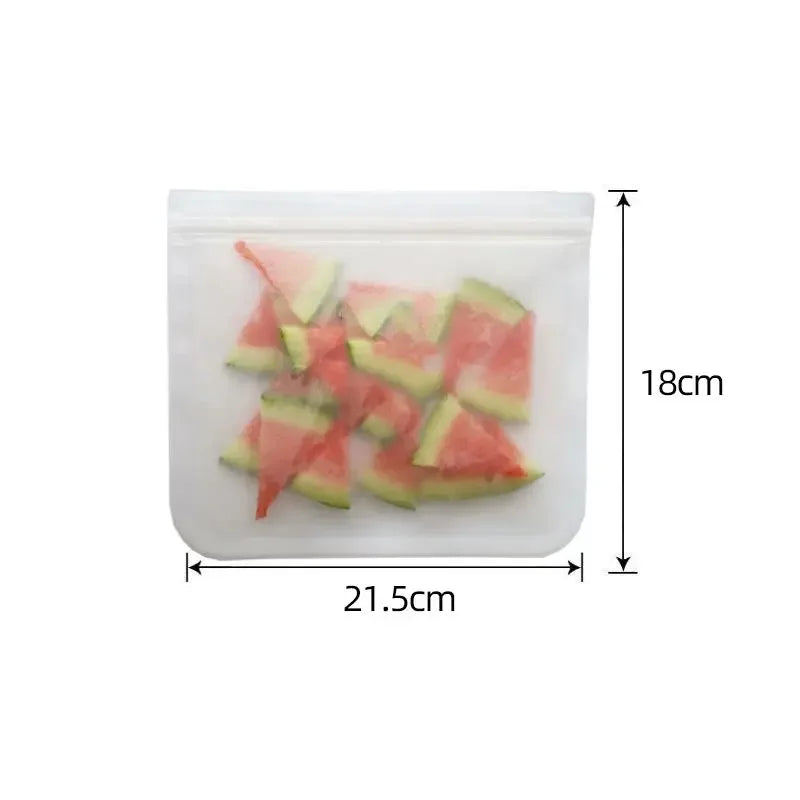 Reusable Silicone Food Storage Bags – Leakproof, Stand-Up & Zip-Seal Freshness