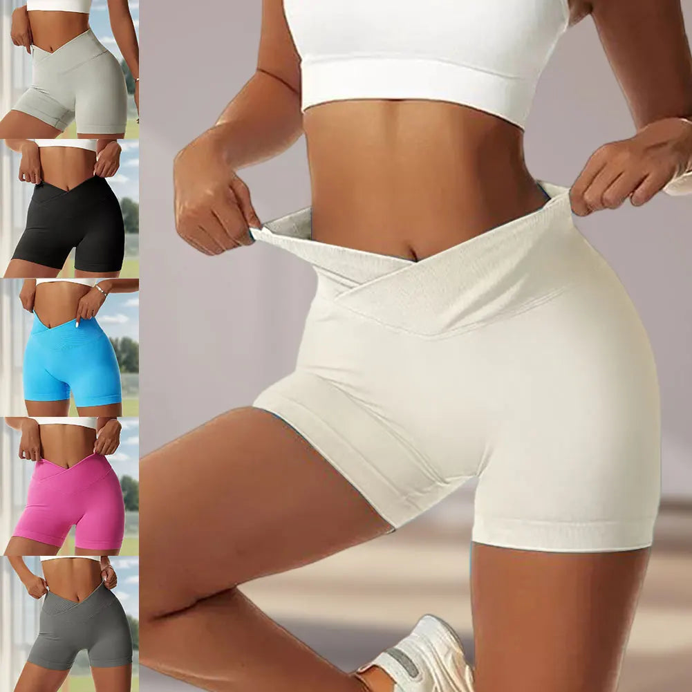 Workout Shorts for Women High Waisted Running Shorts Tummy Control Exercise Fitness Shorts for Gym Running Workout Athletic