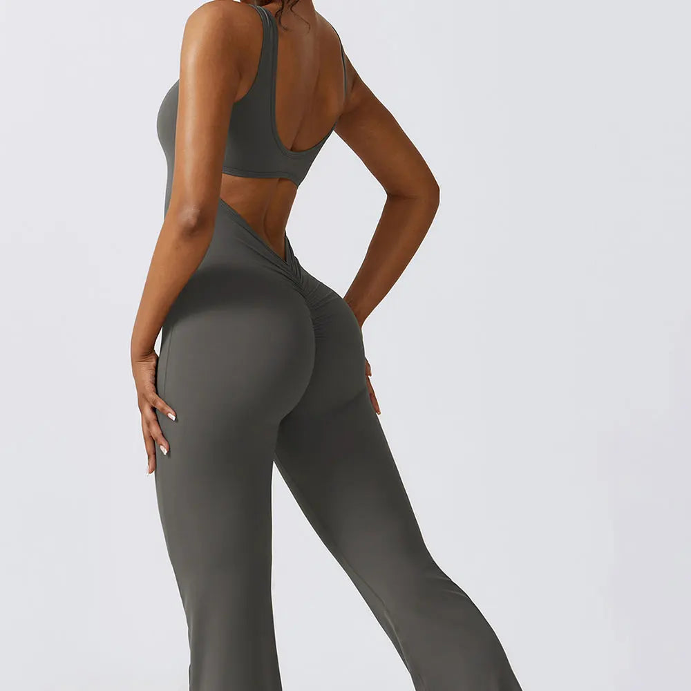 Women’s Gym Set Training Yoga Suit – Stretch Fitness Jumpsuit & Push-Up Workout Bodysuit
