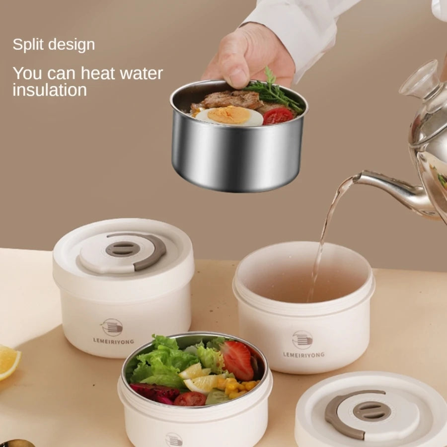Portable Insulated Lunch Box Set – Stackable Stainless Steel Bento Containers for Fresh & Convenient Meals Anywhere
