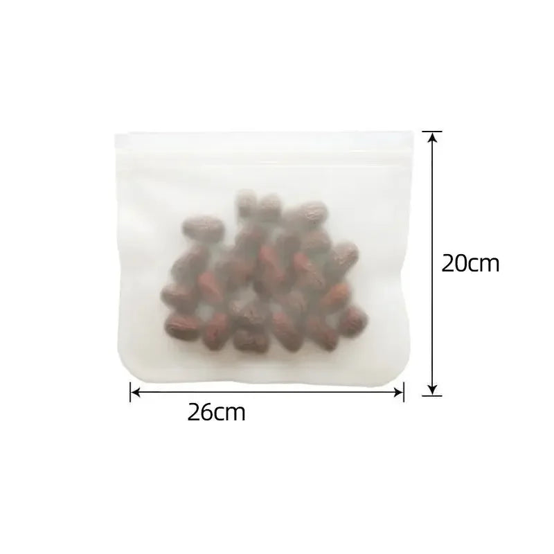 Reusable Silicone Food Storage Bags – Leakproof, Stand-Up & Zip-Seal Freshness