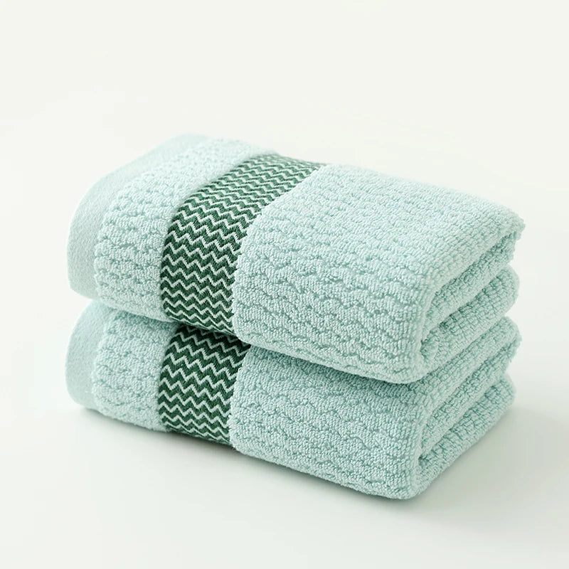 2-Pack Thickened Absorbent Towels – Pure Cotton, Soft, Quick-Dry Face Towels