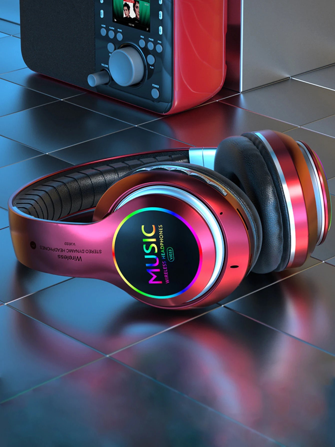 Colorful flowing optical head wearable wireless earphones, long-lasting and lossless sound quality, high-quality sports wireless