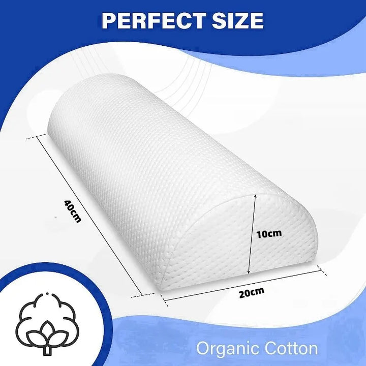 Comfort Bolster Pillow – Memory Foam Support for Legs, Back, Head, and Lumbar Relief