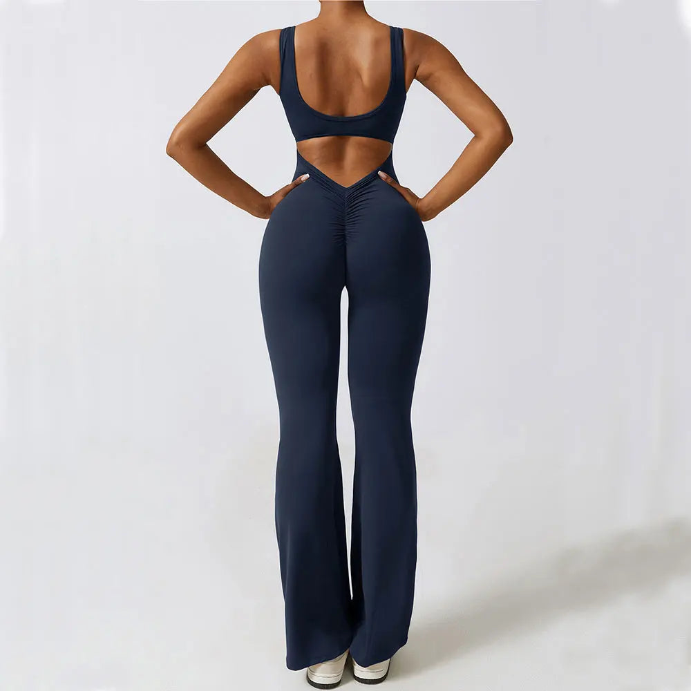 Women’s Gym Set Training Yoga Suit – Stretch Fitness Jumpsuit & Push-Up Workout Bodysuit