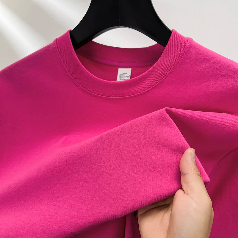 100% Pure Cotton Men’s Short Sleeve T-Shirt – High-End Brand, Breathable, Fashionable Round Neck Summer Top