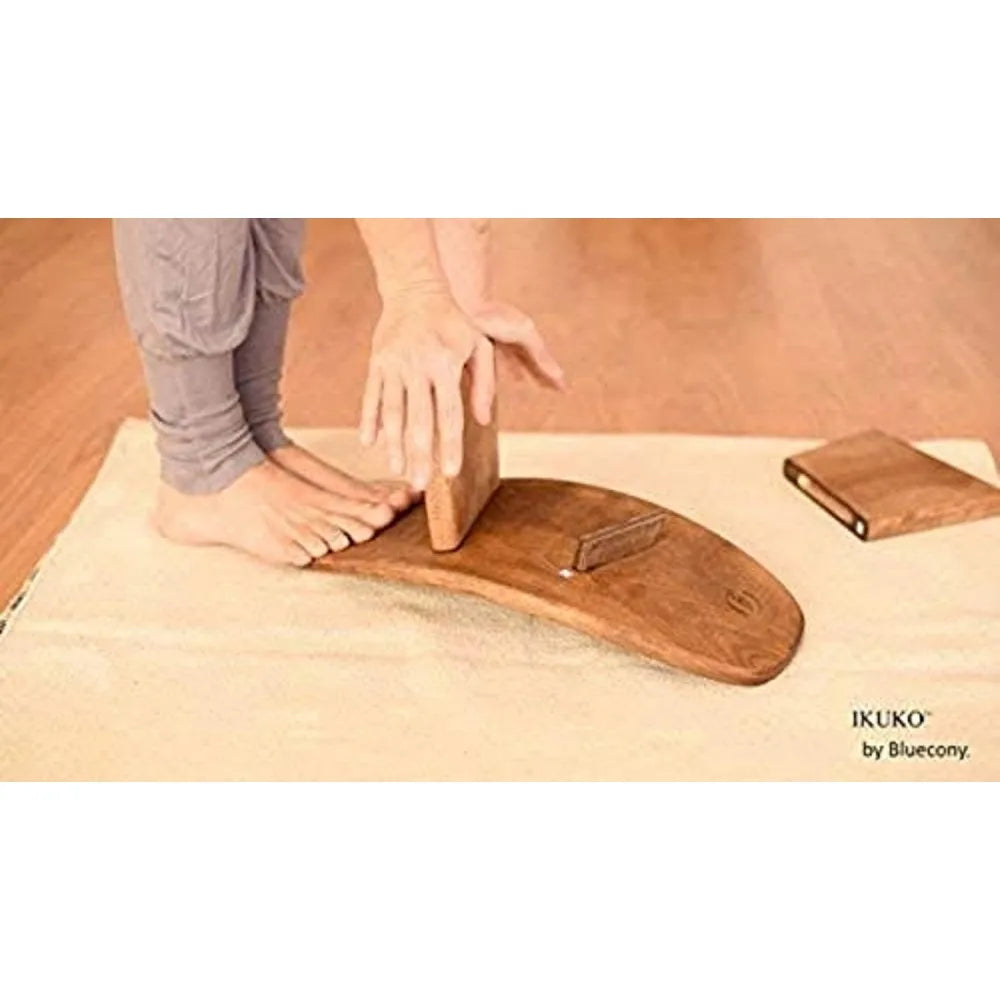 Meditation Bench IKUKO Original, Portable Version with Bag, Locally Handmade Wooden Kneeling Ergonomic Seiza Seat, Prana