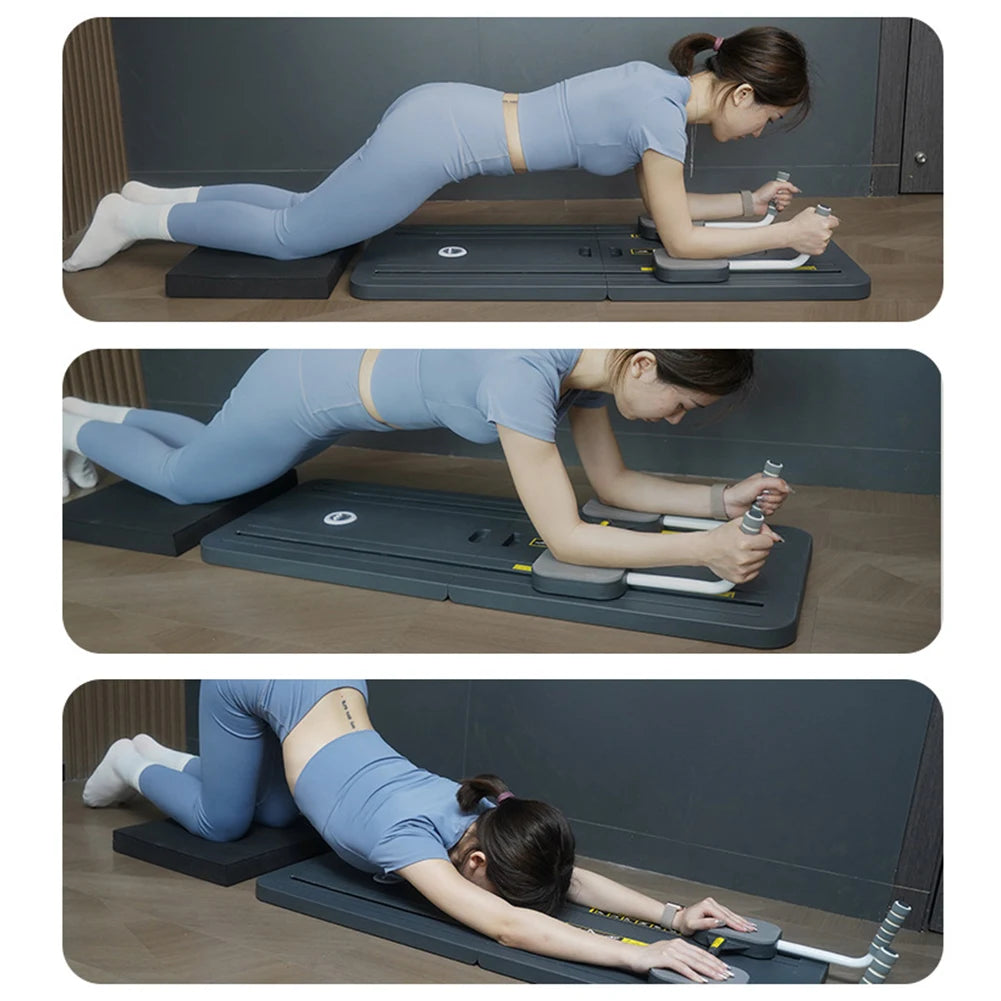 Multifunctional Fitness Board Abdominal Board Non Slip Workout Board with Timer Push Up Board Foldable Home Gym Equipment