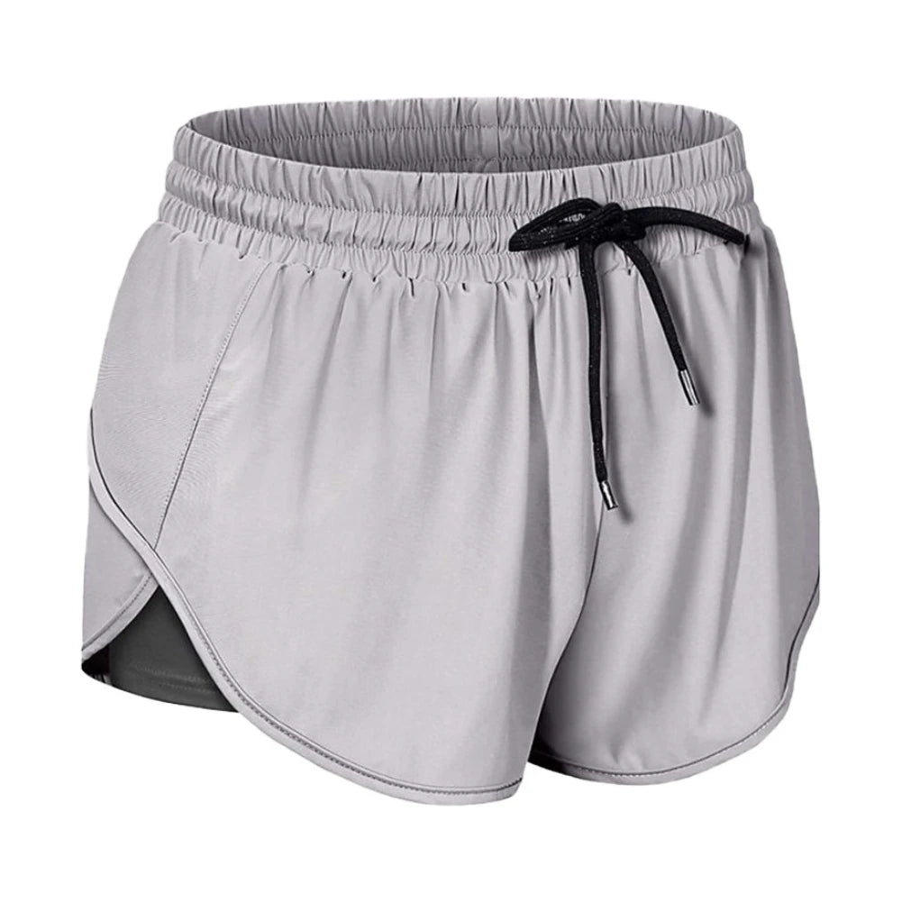 High Waist Workout Shorts Women Fitness Quick Drying Double Layer Shorts Running Active Athletic Yoga Short Pants Gym Leggings