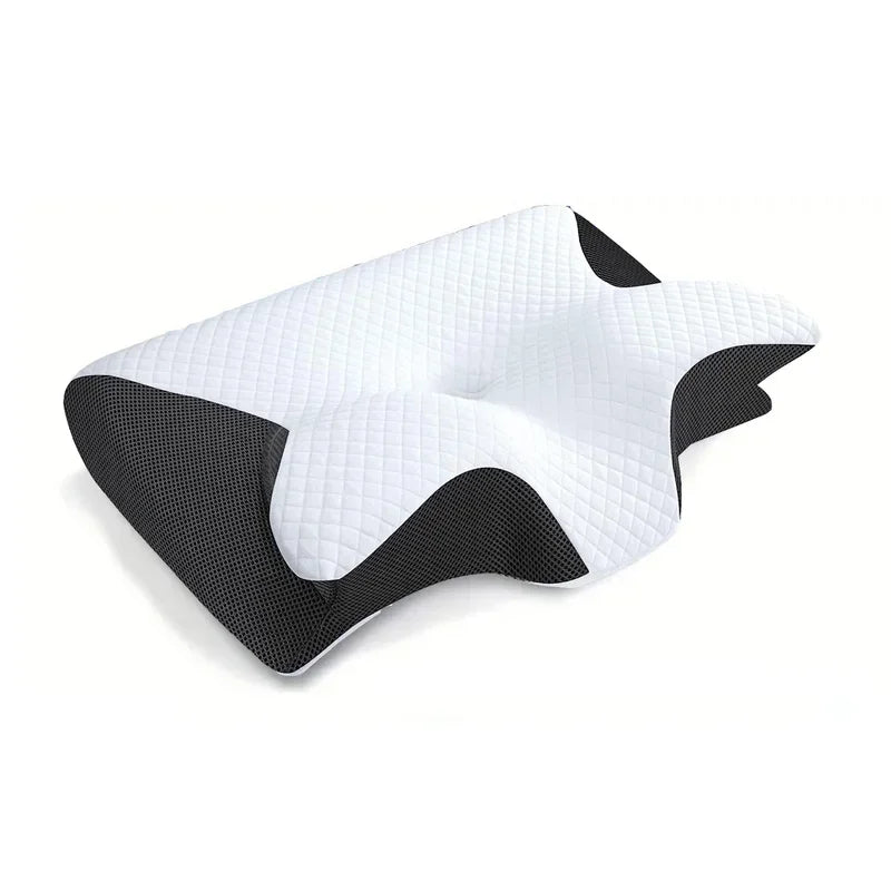 2-in-1 Memory Foam Cervical Pillow – Ergonomic Contour for Neck Pain Relief and Better Sleep