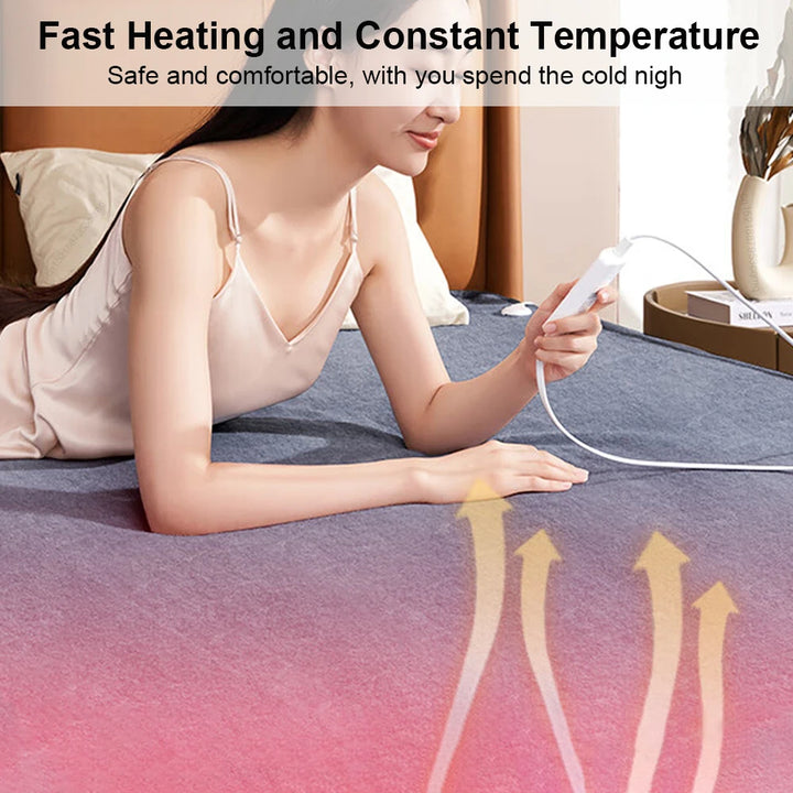 Electric Heating Blanket – Automatic Thermostat Double Body Warmer Bed Mattress Pad (EU Plug, 220V)