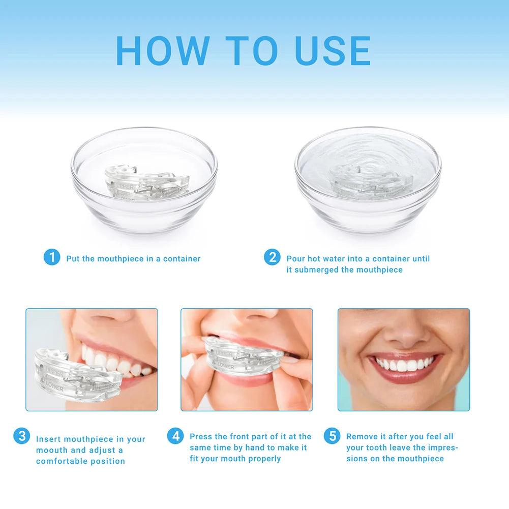 New Mouth Guard Anti-Snoring Teeth Bruxism Mouthguard Improves Sleep Teeth Bruxism Sleep and Apnea Snoring Device Stops Snoring