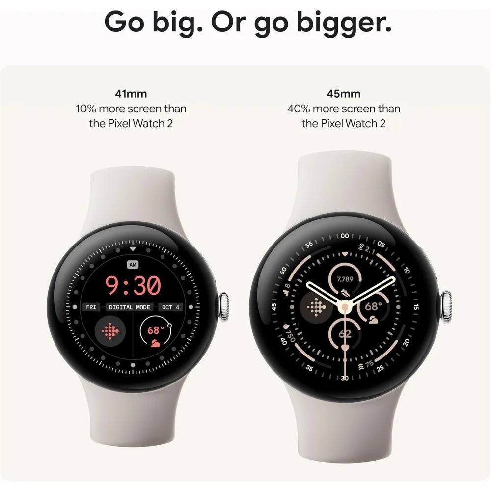Pixel Watch Latest Model - Android Smartwatch, Heart Rate Tracking, Fitbit Advanced Running, 24-Hour Battery Wi-Fi