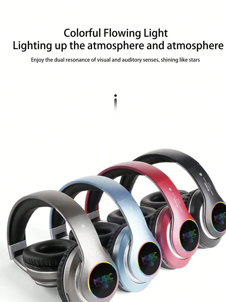 Colorful flowing optical head wearable wireless earphones, long-lasting and lossless sound quality, high-quality sports wireless