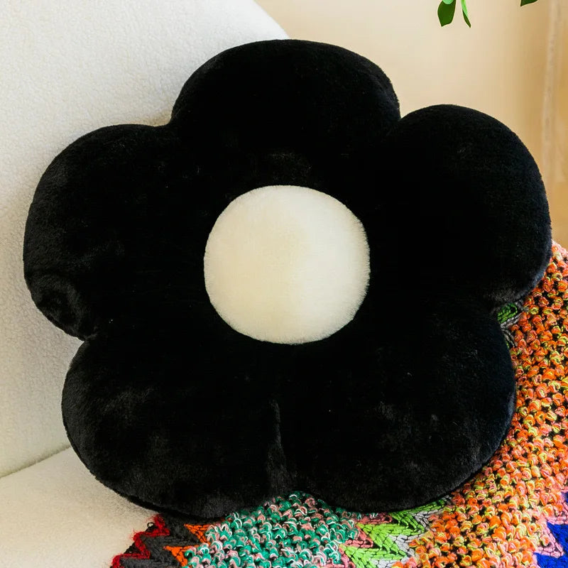 Flower-Shaped Soft Cushion – Circular Cloth Pillow for Office, Classroom, Chair, Couch, and Bedroom Floor (Thick Winter Comfort)