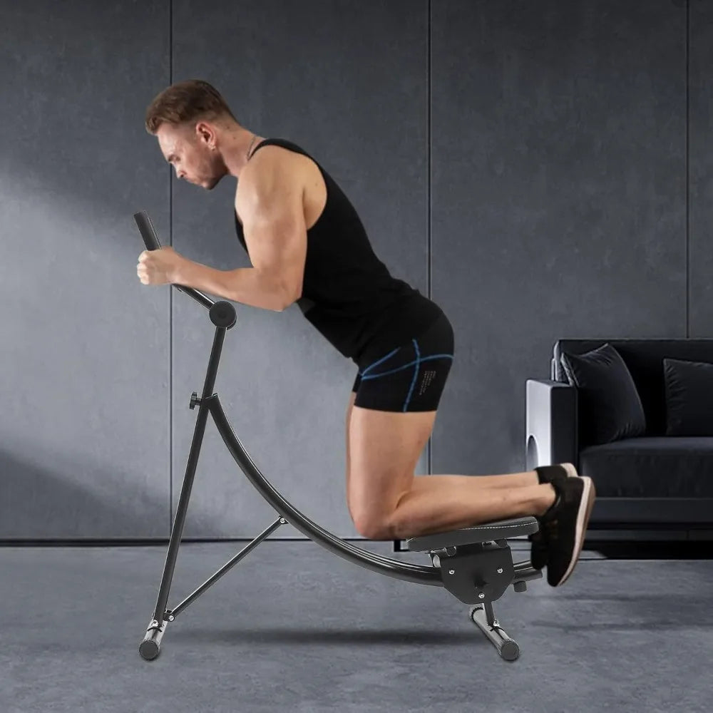 Ab Workout Equipment for Strength Training Waist Trainer Abdominal Cruncher for Home Gym Foldable with LED Monitor