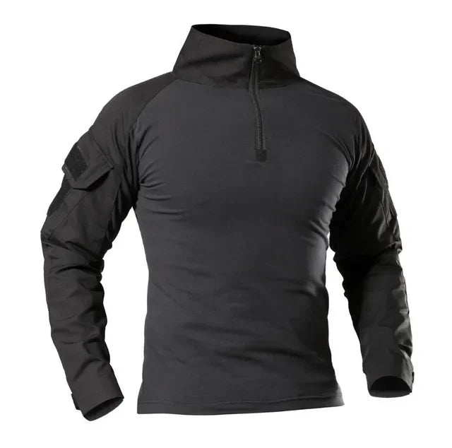 Men's Outdoor Tactical Military Long Sleeve T Shirt for Hiking, Climbing, Hunting - Quick-drying Sports Tee
