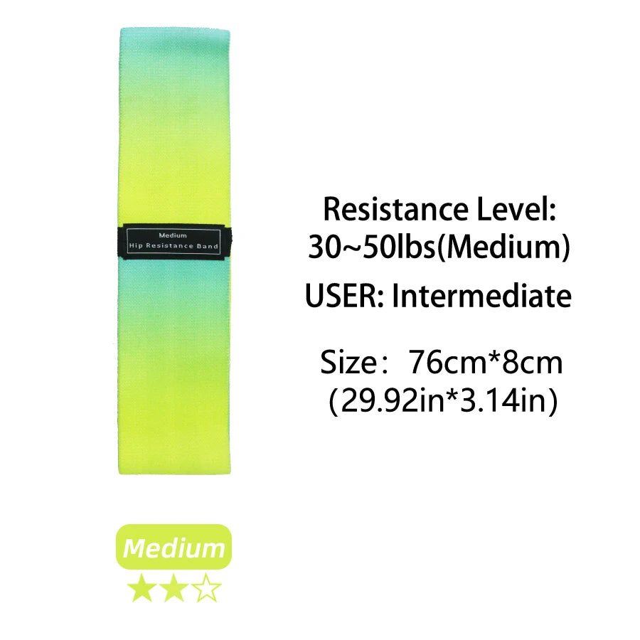 Fabric Resistance Hip & Booty Bands – Elastic Glute, Thigh, and Squat Workout Loops for Home Fitness, Yoga & Gym Training