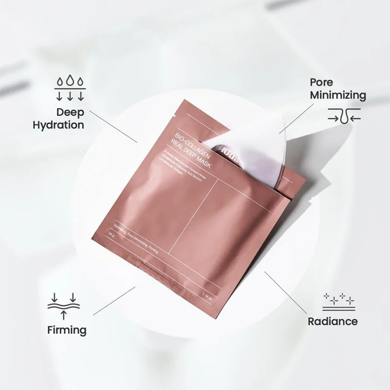 5/10/20PCS Bio Collagen Face Mask – Deep Hydrating, Pore Tightening, Brightening & Moisturizing Overnight Skin Care