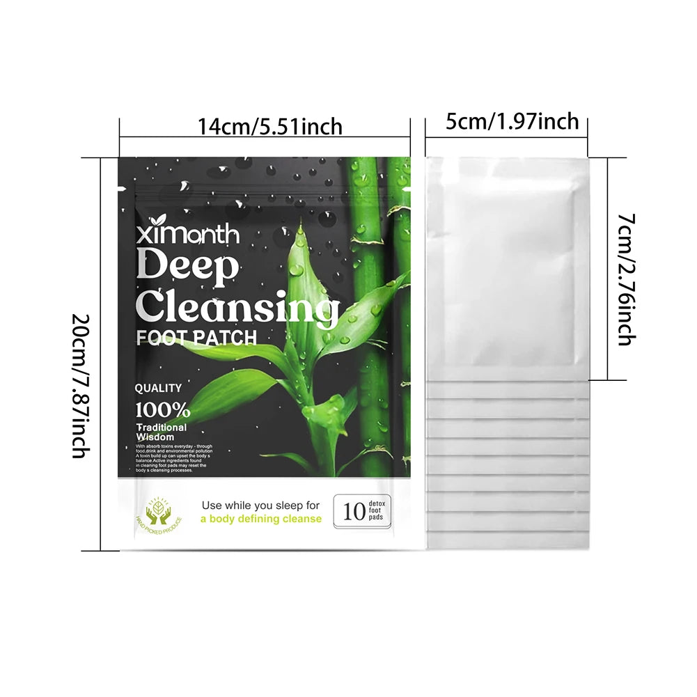 Natural Herbal Detox Foot Patches – 10-100PCS with Wormwood & Artemisia for Body Cleansing & Stress Relief