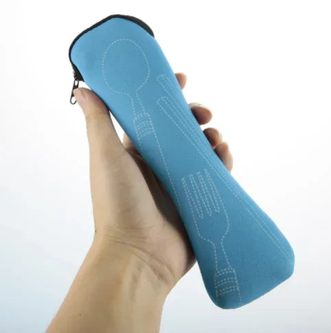 Portable Tableware Storage Bag – Travel Cutlery Pouch for Fork, Spoon, Knife (Without Tableware)