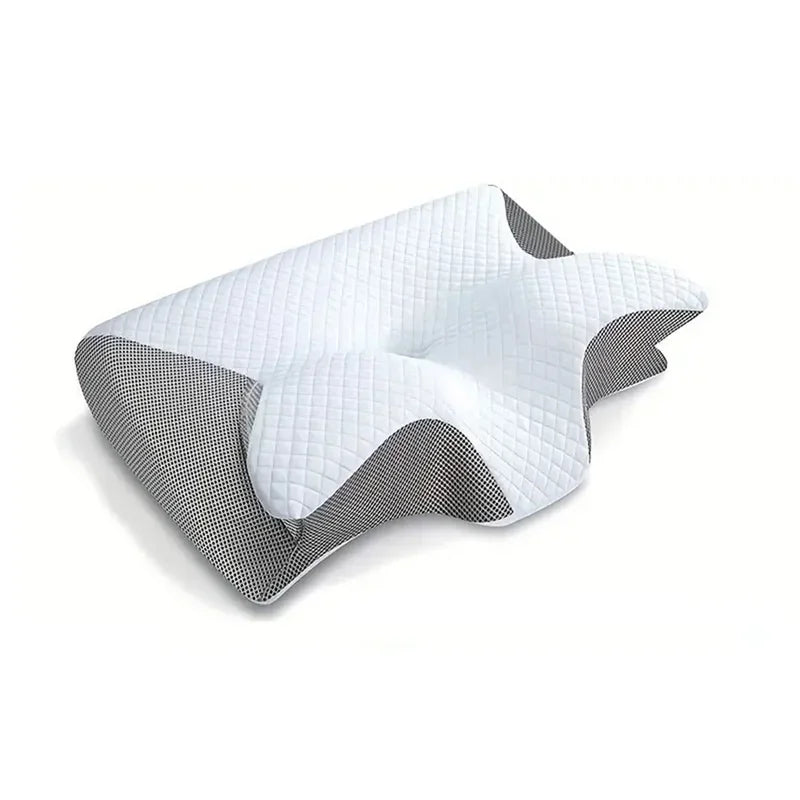 2-in-1 Memory Foam Cervical Pillow – Ergonomic Contour for Neck Pain Relief and Better Sleep