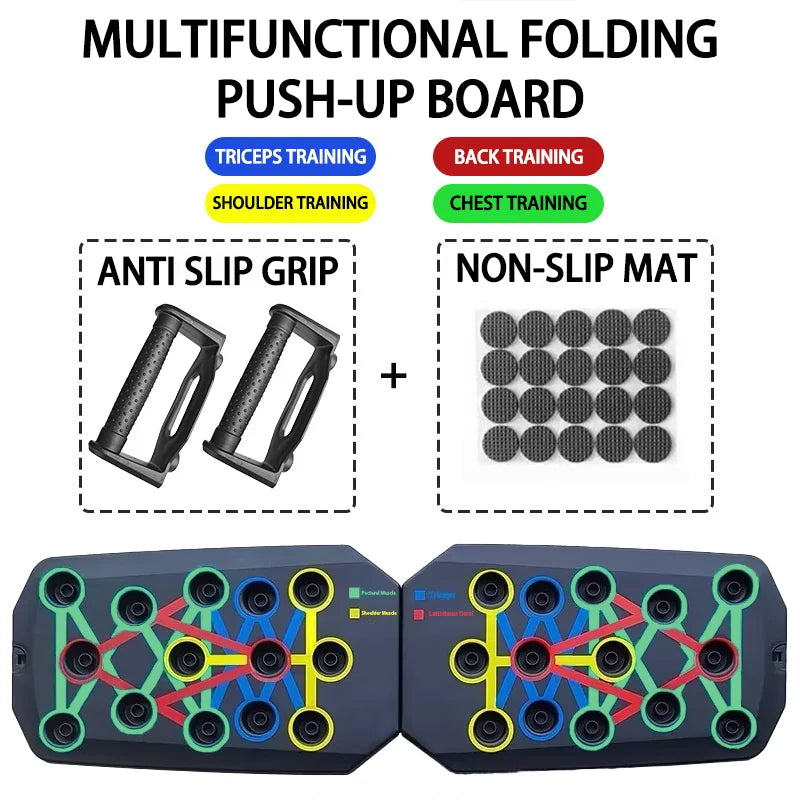 Portable Multifunctional Push-Up Board Set – Foldable Fitness Equipment for Chest, Arms, Back & Core Training