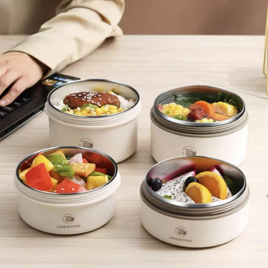 Portable Insulated Lunch Box Set – Stackable Stainless Steel Bento Containers for Fresh & Convenient Meals Anywhere