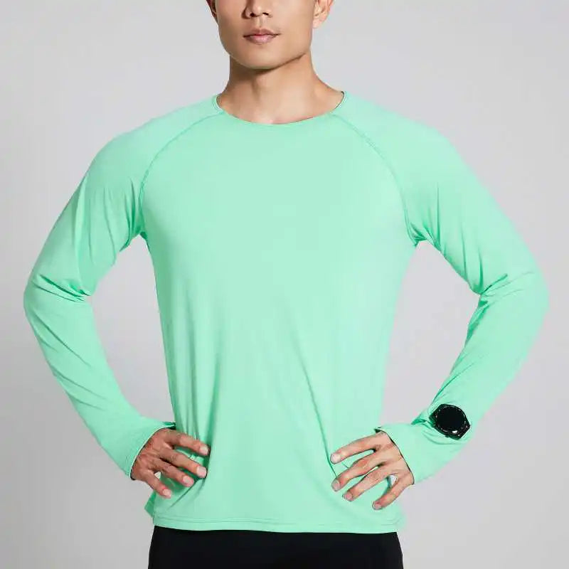 Men's Sun Shirts UPF 50+ UV Protection Long Sleeve Rash Guard Fishing Outdoor Quick Dry Lightweight