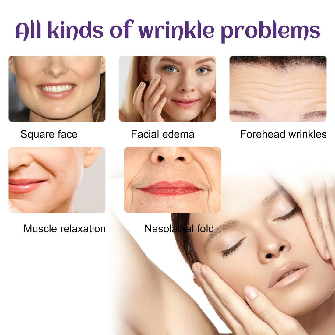 100Pcs Facial Wrinkle Patch Cheek Lift Stickers Smooth Fine Lines Reduce Nasolabial Fold Tighten The Skin Facial Care Products