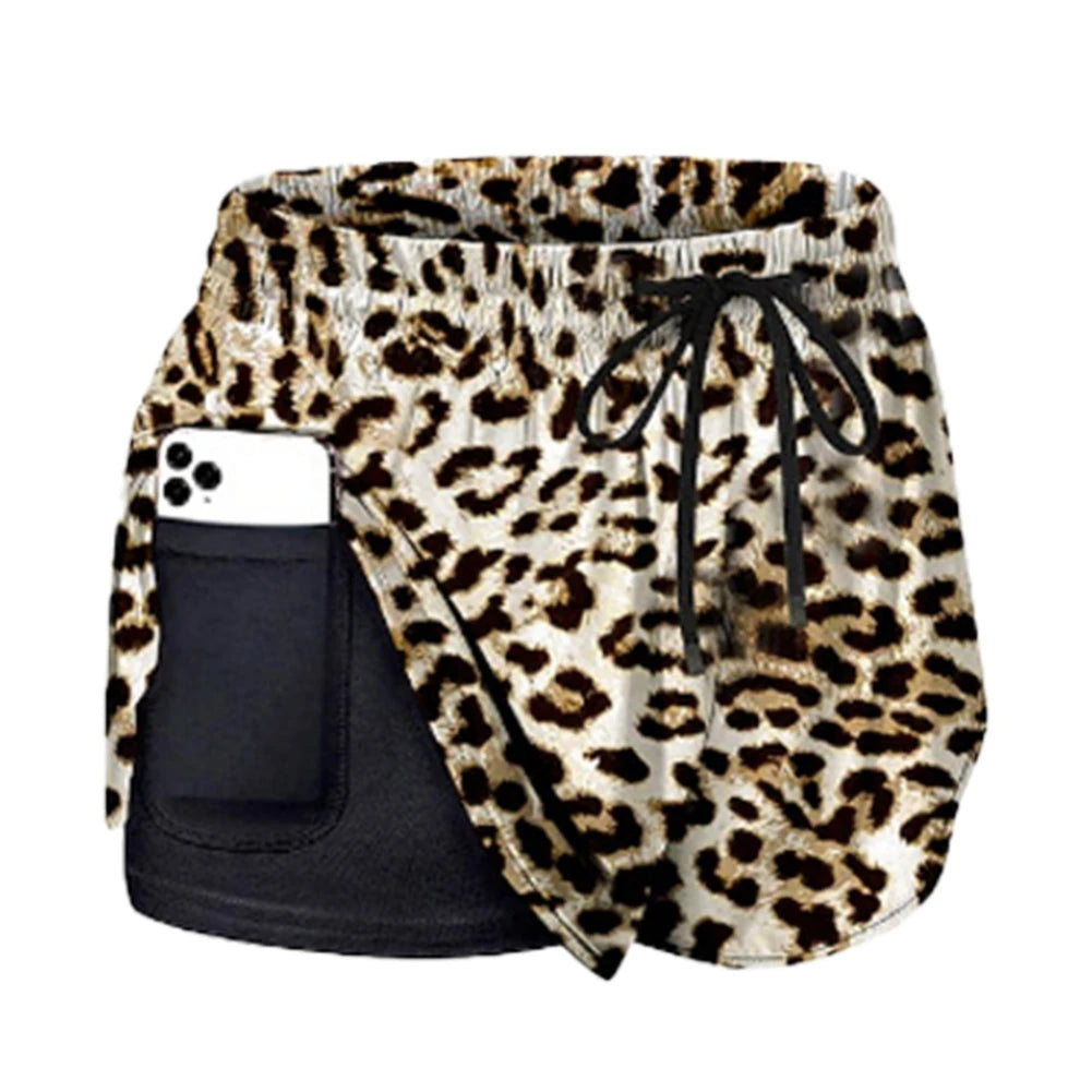 High Waist Workout Shorts Women Fitness Quick Drying Double Layer Shorts Running Active Athletic Yoga Short Pants Gym Leggings