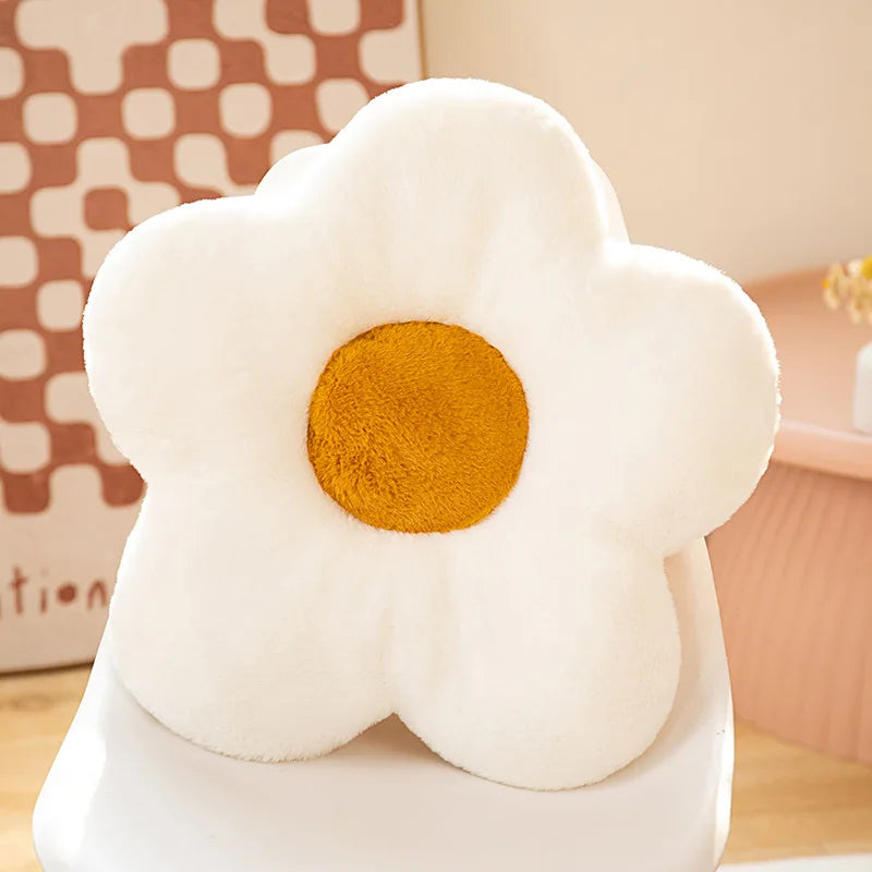 Flower-Shaped Soft Cushion – Circular Cloth Pillow for Office, Classroom, Chair, Couch, and Bedroom Floor (Thick Winter Comfort)