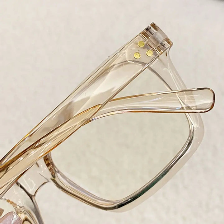 2024 Oversized Square Glasses Anti Blue Light Glasses Large Frame Myopia Glasses Flat Light Glasses Transparent Eyeglasses