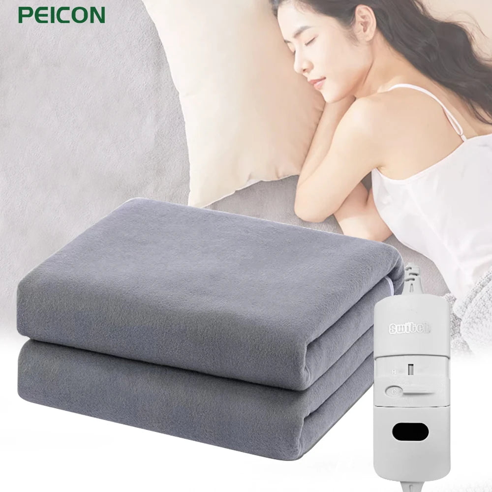Electric Heating Blanket – Automatic Thermostat Double Body Warmer Bed Mattress Pad (EU Plug, 220V)