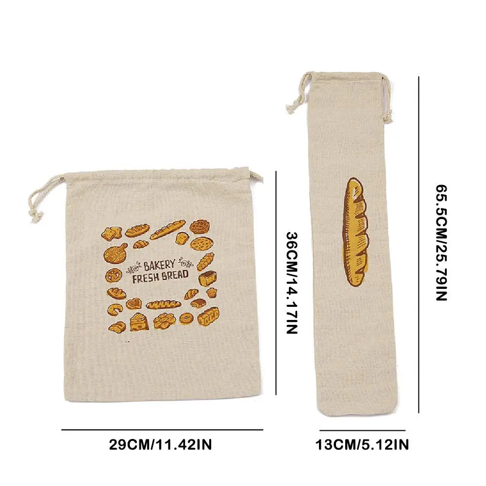 Eco-Friendly Linen Bread Bags – Reusable, Washable & Unbleached