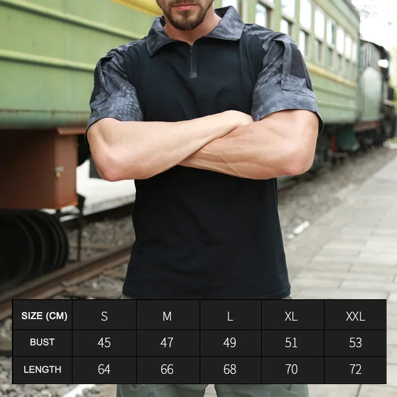 Camouflage Military Tactical Shirt Men's Quick Drying Outdoor Hunting Army Tee
