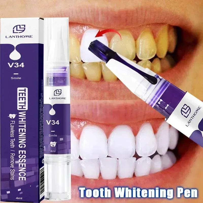 V34 Purple Teeth Whitening Toothpaste – Plaque Removal, Stain Cleaning, and Fresh Breath for a Brighter Smile