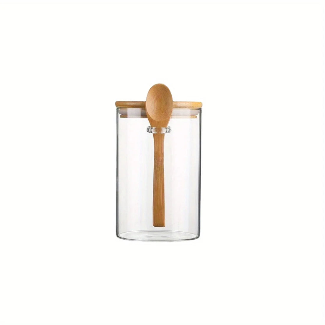 18oz Airtight Glass Jars with Lids & Spoons – Clear Storage for Spices, Candy, Tea & More