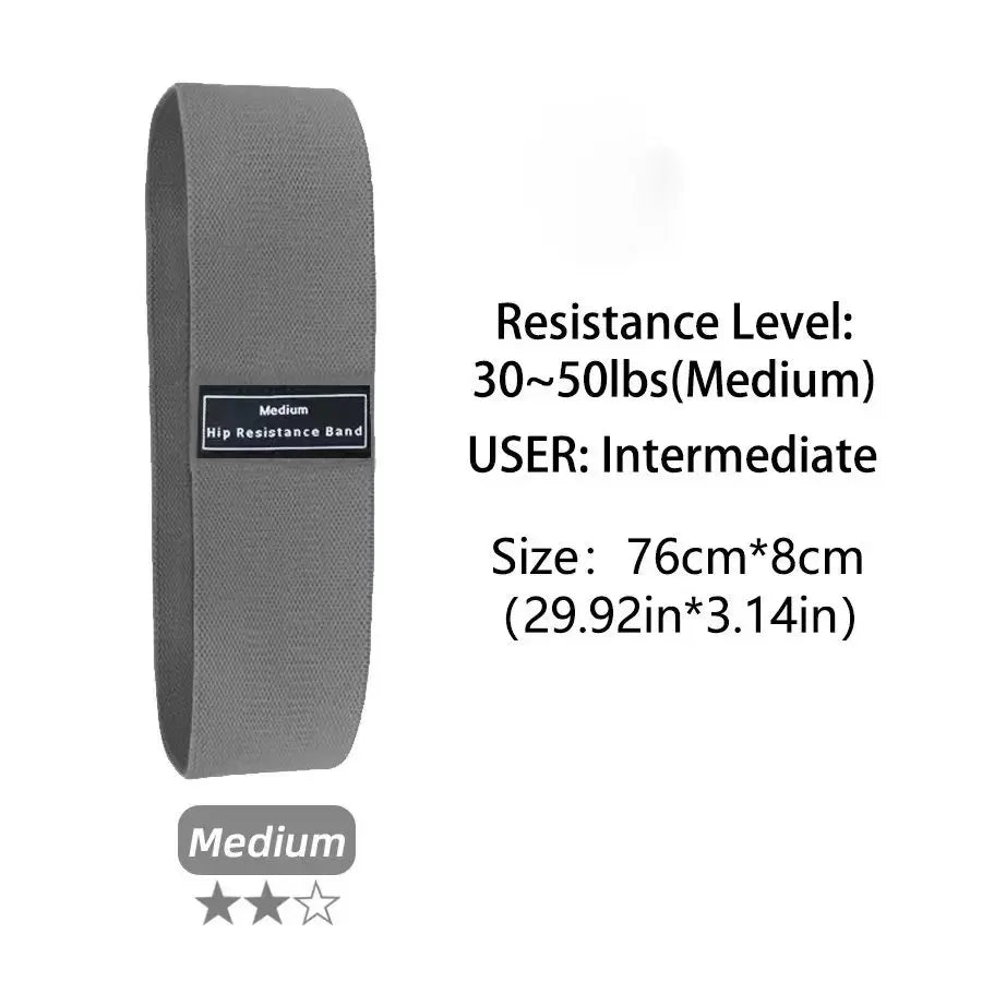 Fabric Resistance Hip & Booty Bands – Elastic Glute, Thigh, and Squat Workout Loops for Home Fitness, Yoga & Gym Training
