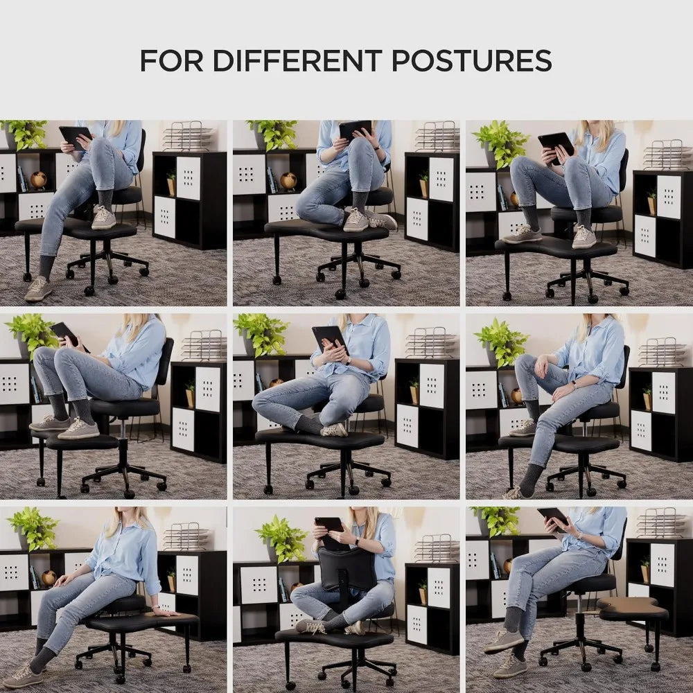 Meditation Chair ADHD Office Chair Cross Legged Desk Chair for Adults to do Fidget and Yoga with Ergonomic Back Support