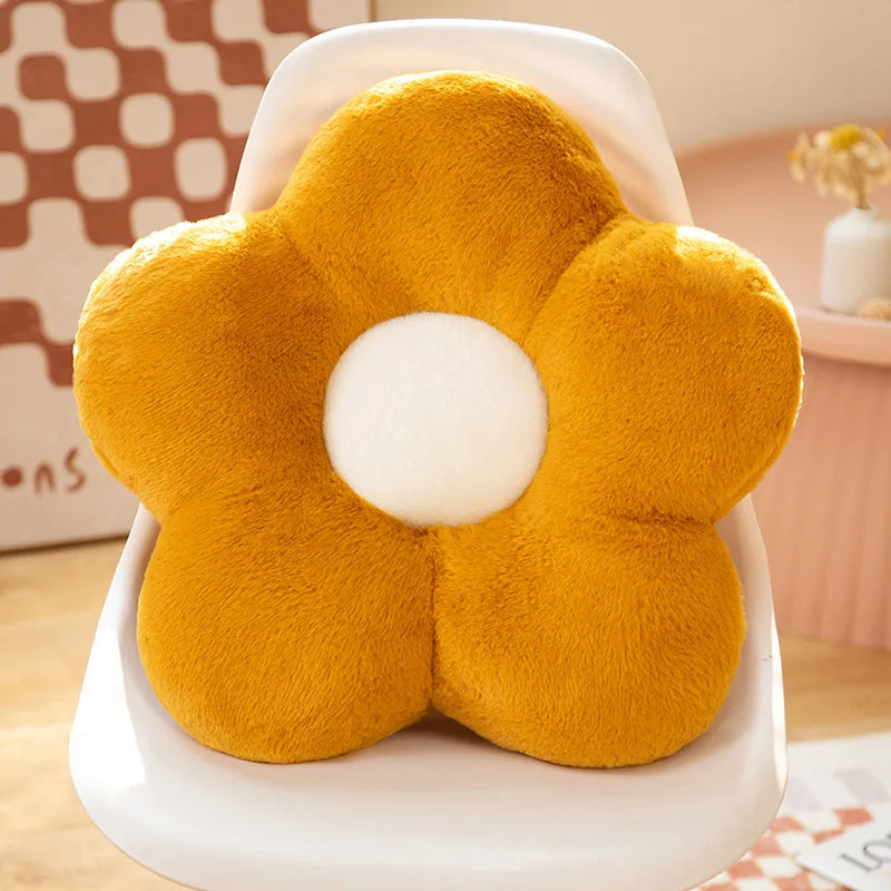 Flower-Shaped Soft Cushion – Circular Cloth Pillow for Office, Classroom, Chair, Couch, and Bedroom Floor (Thick Winter Comfort)