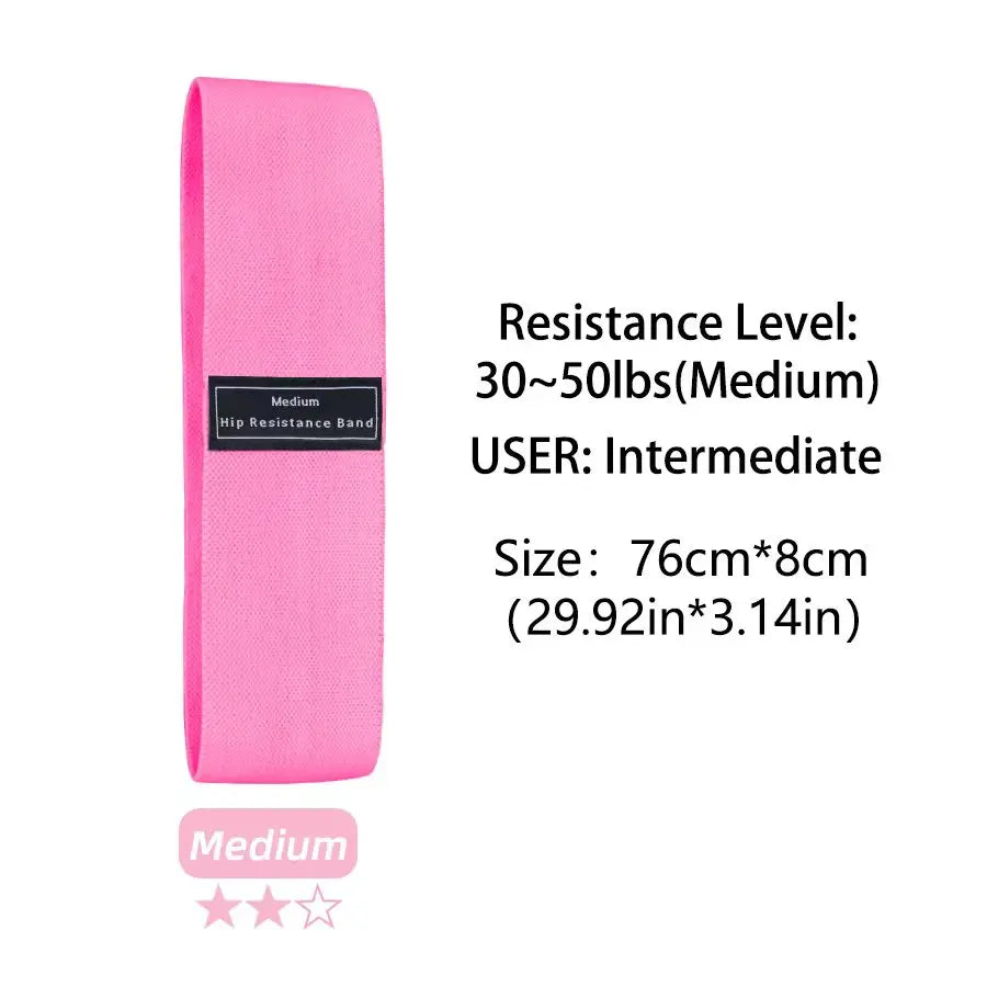 Fabric Resistance Hip & Booty Bands – Elastic Glute, Thigh, and Squat Workout Loops for Home Fitness, Yoga & Gym Training