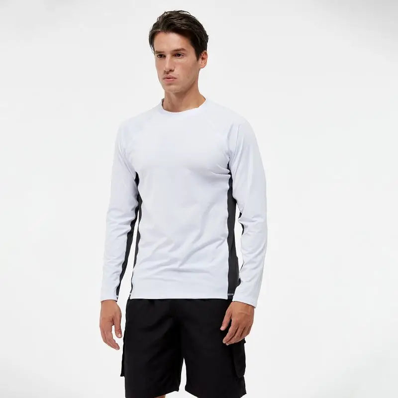 Men's UPF 50+ Long Sleeve Shirts Sun Protection SPF/UV Fishing Hiking Running T-Shirts Rashguard Swim Shirts