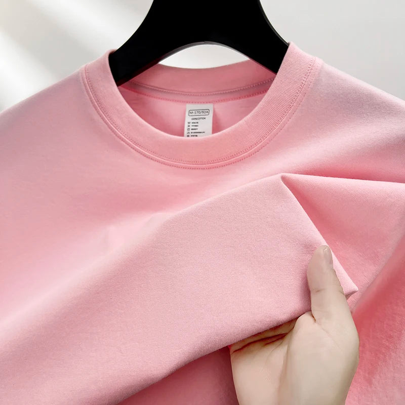 100% Pure Cotton Men’s Short Sleeve T-Shirt – High-End Brand, Breathable, Fashionable Round Neck Summer Top